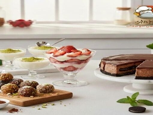 وصفات حلويات بدون فرن سهلة وسريعة