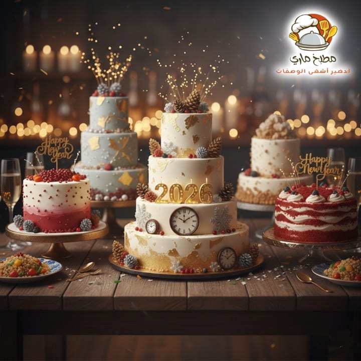 أفكار عمل تورتة رأس السنة 2026