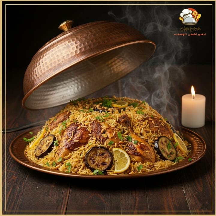 مقلوبة الدجاج بلمسة تناسب العزائم الرسمية